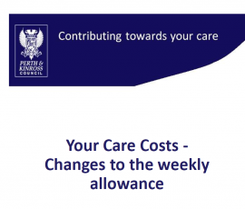 Easy Read Your Care Costs Changes to the weekly allowance